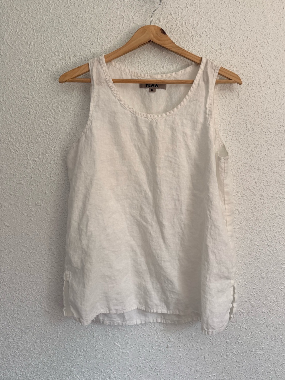 FLAX fundamental linen tank top white S